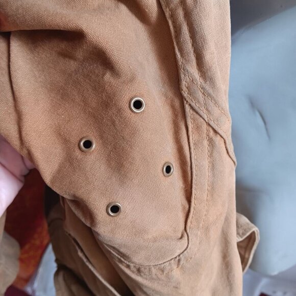 Large Vintage 1950s Tin Cloth Corduroy Collar Hunting Jacket With Shell Pockets - Picture 11 of 11